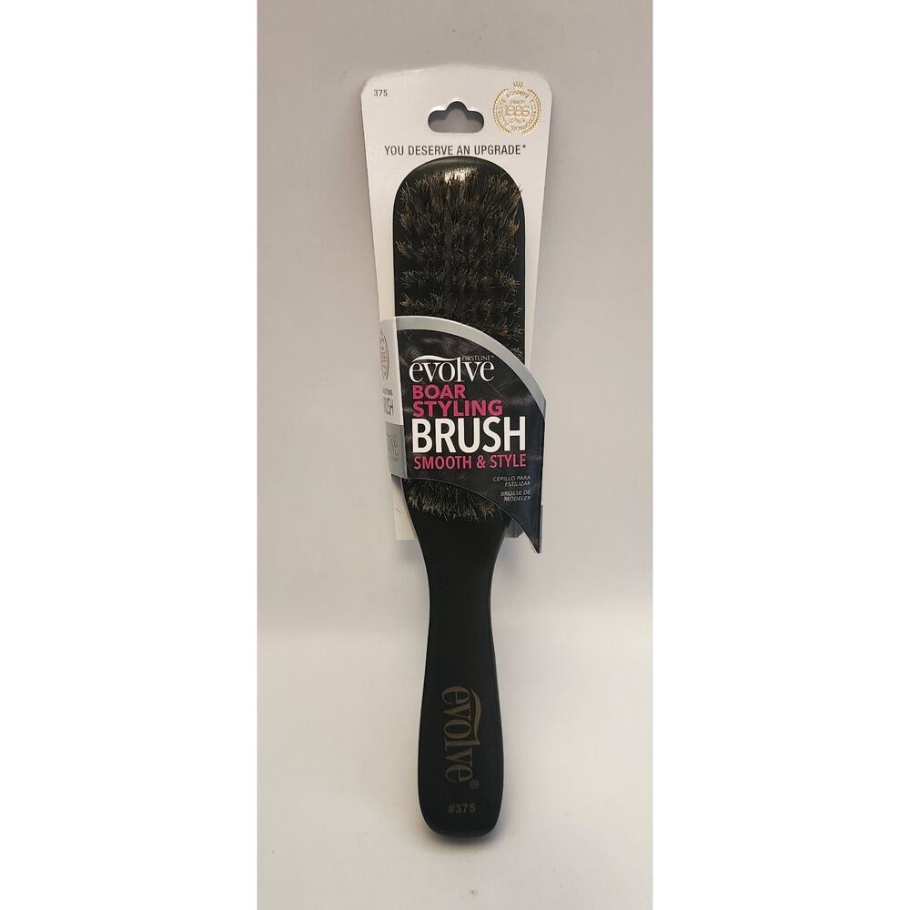 Firstline - Evolve - Boar Styling Brush - Smooth & Style - Dark Handle - NEW